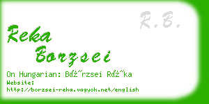 reka borzsei business card